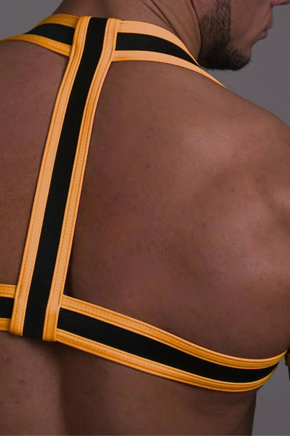 Youngero. Bulldog Elastic Harness. Orange Neon - MHR143-Y1 - www.maskulo.berlin - Local store