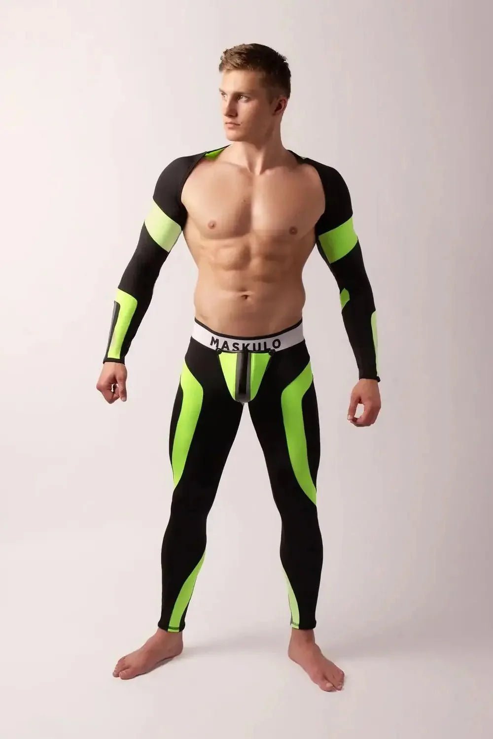 Youngero Classic. Crop Top. Long Sleeves. Green Neon - MTP157-Y1 5 - www.maskulo.berlin Local City Store