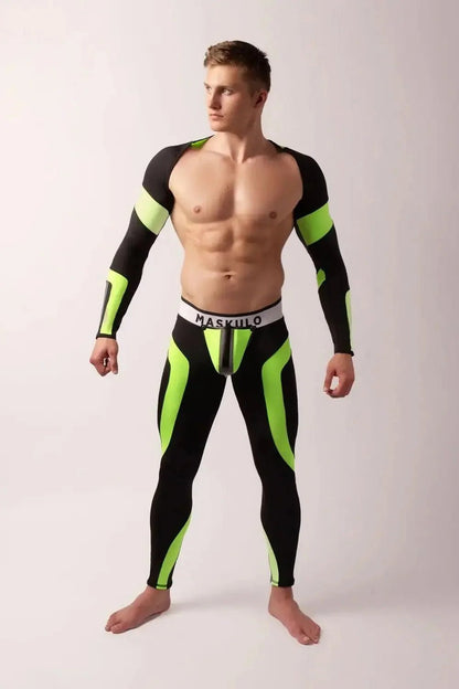 Youngero Classic. Crop Top. Long Sleeves. Green Neon - MTP157-Y1 5 - www.maskulo.berlin Local City Store