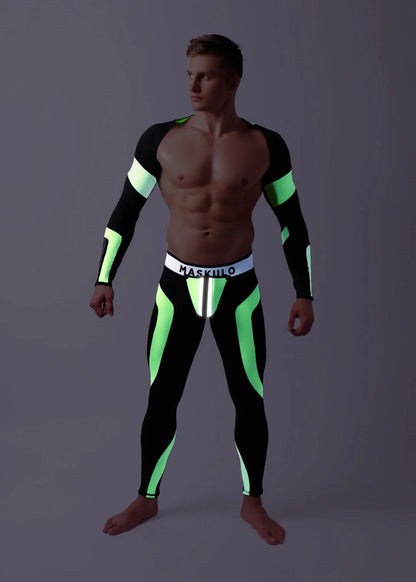 Youngero Classic. Crop Top. Long Sleeves. Green Neon - MTP157-Y1 6 - www.maskulo.berlin Local City Store