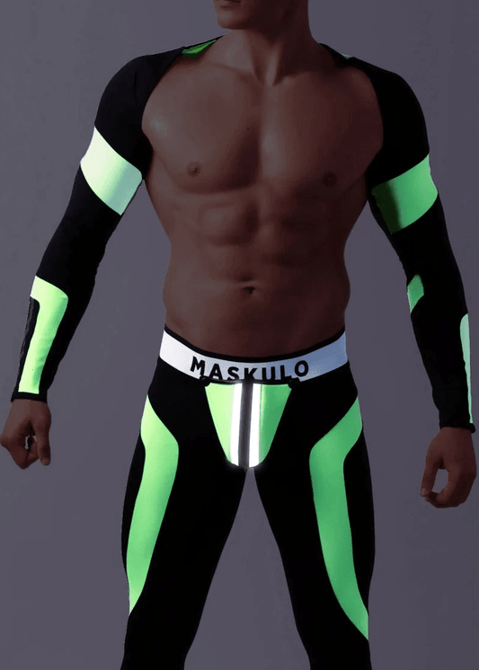 Youngero Classic. Crop Top. Long Sleeves. Green Neon - MTP157-Y1 - www.maskulo.berlin - Local store