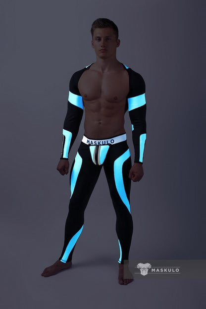 Youngero Classic. Crop Top. Long Sleeves. White Neon - MTP159-Y1 9 - www.maskulo.berlin Local City Store