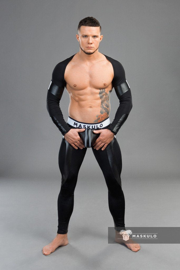 Youngero Classic. Crop Top. Long Sleeves. White Neon - MTP159-Y1 5 - www.maskulo.berlin Local City Store