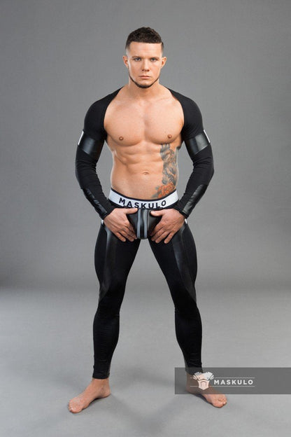 Youngero Classic. Crop Top. Long Sleeves. White Neon - MTP159-Y1 5 - www.maskulo.berlin Local City Store