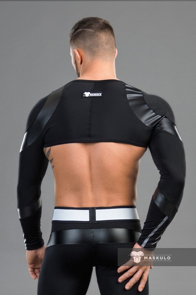 Youngero Classic. Crop Top. Long Sleeves. White Neon - MTP159-Y1 2 - www.maskulo.berlin Local City Store