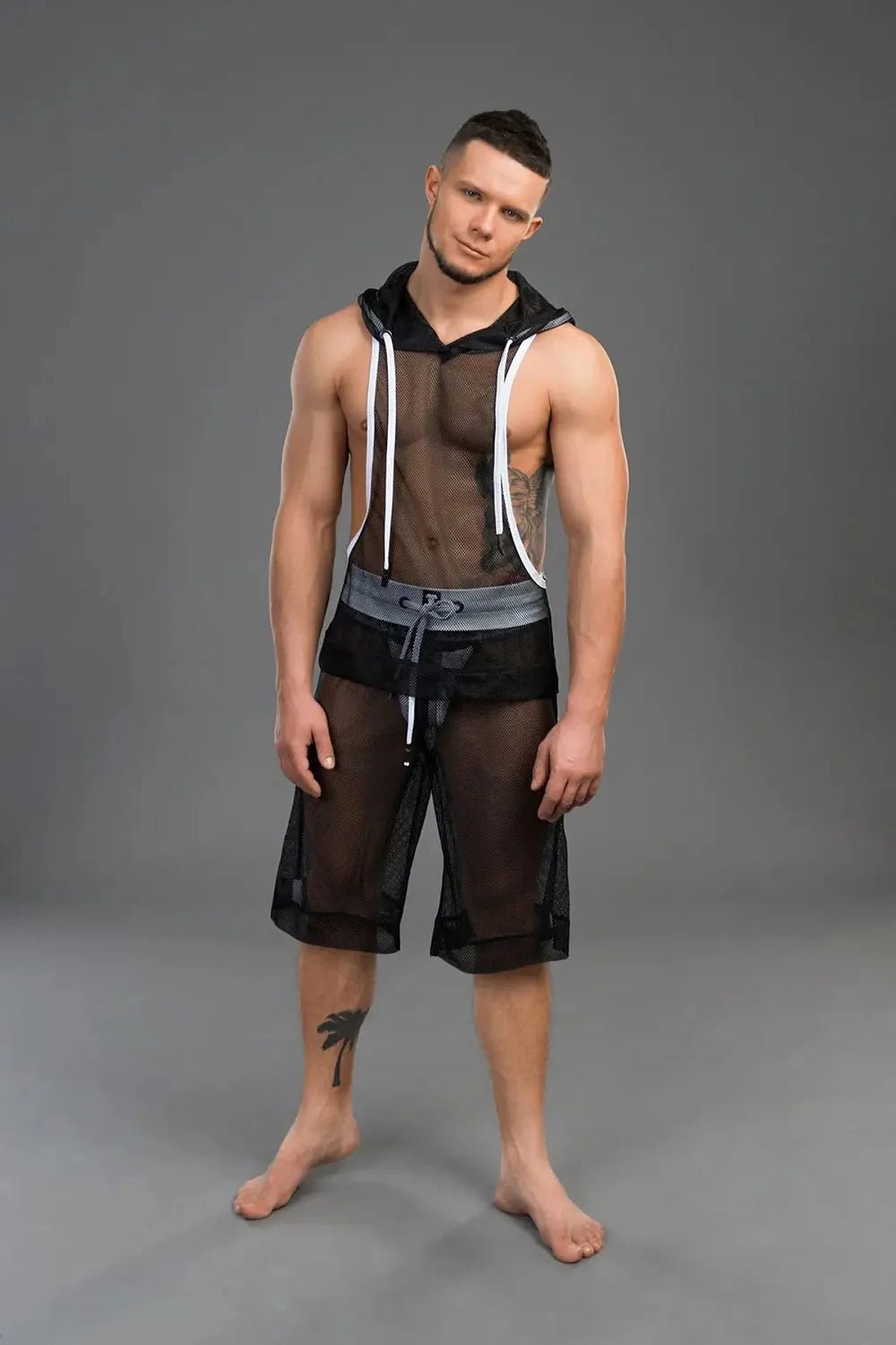 Youngero Classic. Mesh Hoodie Top. White - MTP166-Y1 3 - www.maskulo.berlin Local City Store