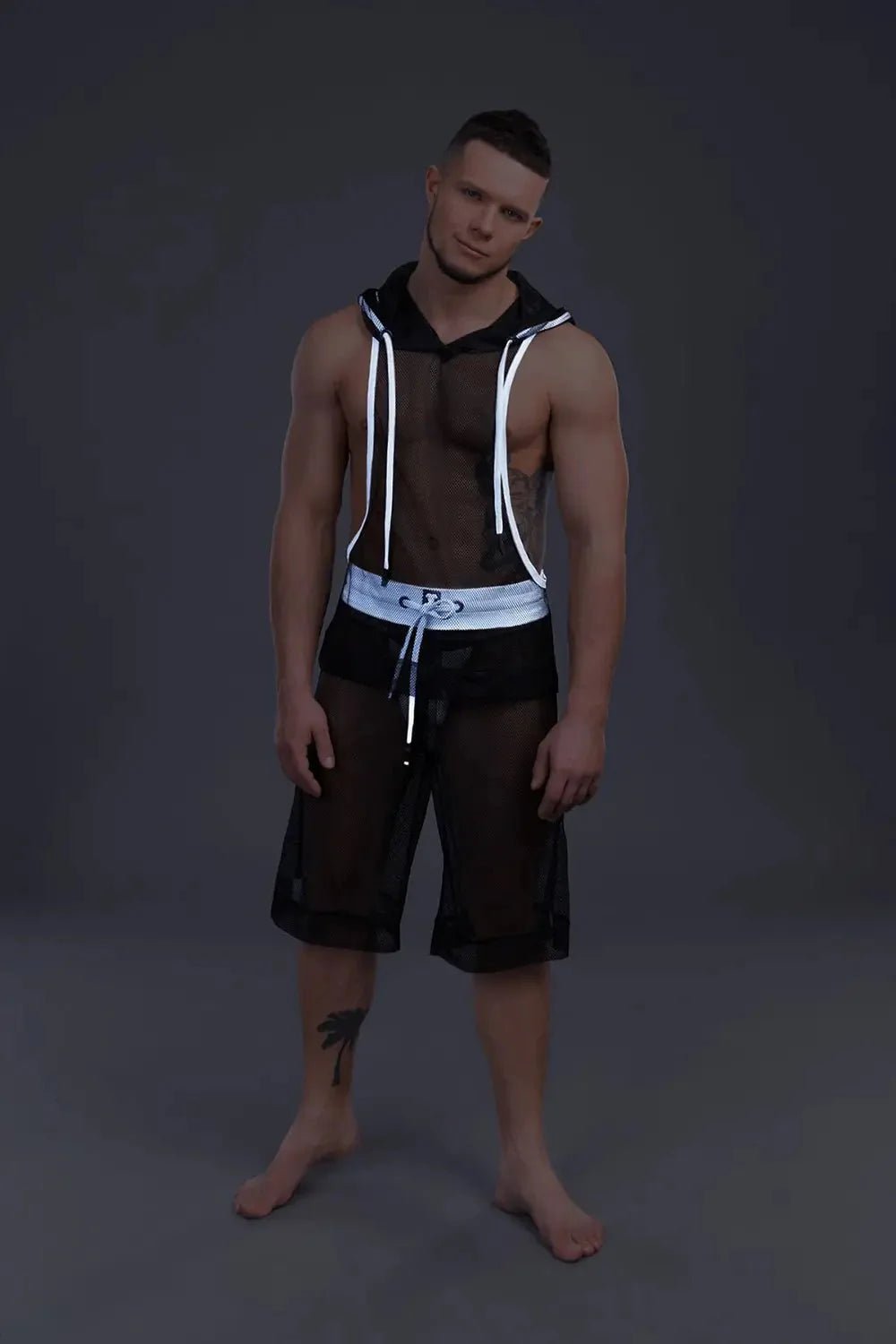 Youngero Classic. Mesh Hoodie Top. White - MTP166-Y1 2 - www.maskulo.berlin Local City Store