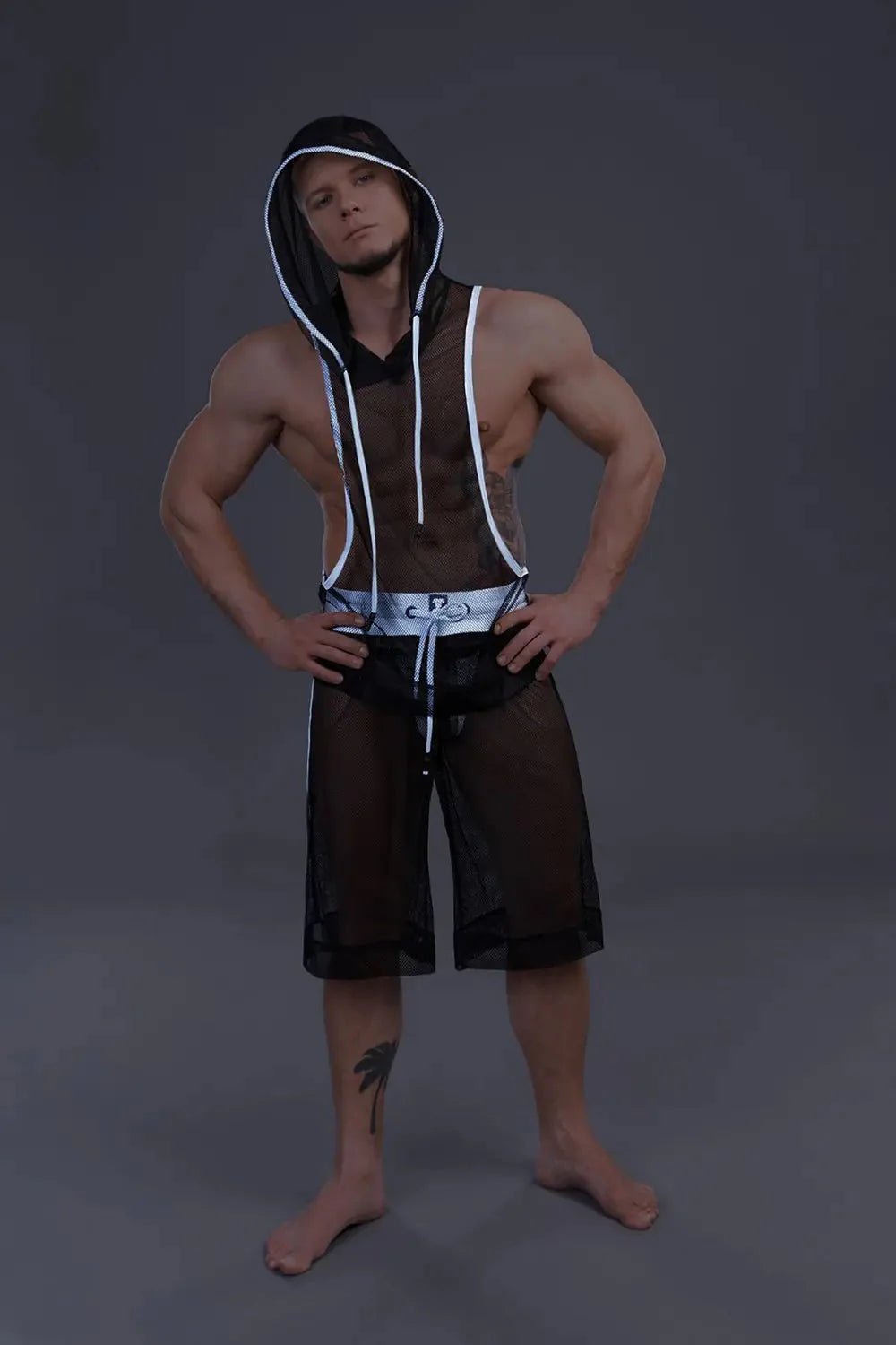 Youngero Classic. Mesh Hoodie Top. White - MTP166-Y1 5 - www.maskulo.berlin Local City Store