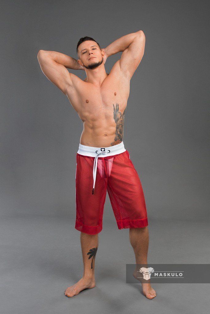 Youngero Classic. Mesh Shorts. Orange Neon - MSH223-Y1 4 - www.maskulo.berlin Local City Store