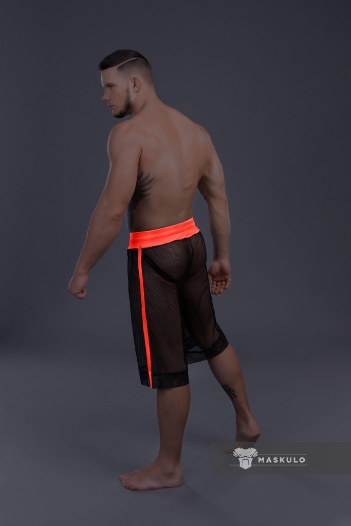 Youngero Classic. Mesh Shorts. Orange Neon - MSH223-Y1 3 - www.maskulo.berlin Local City Store