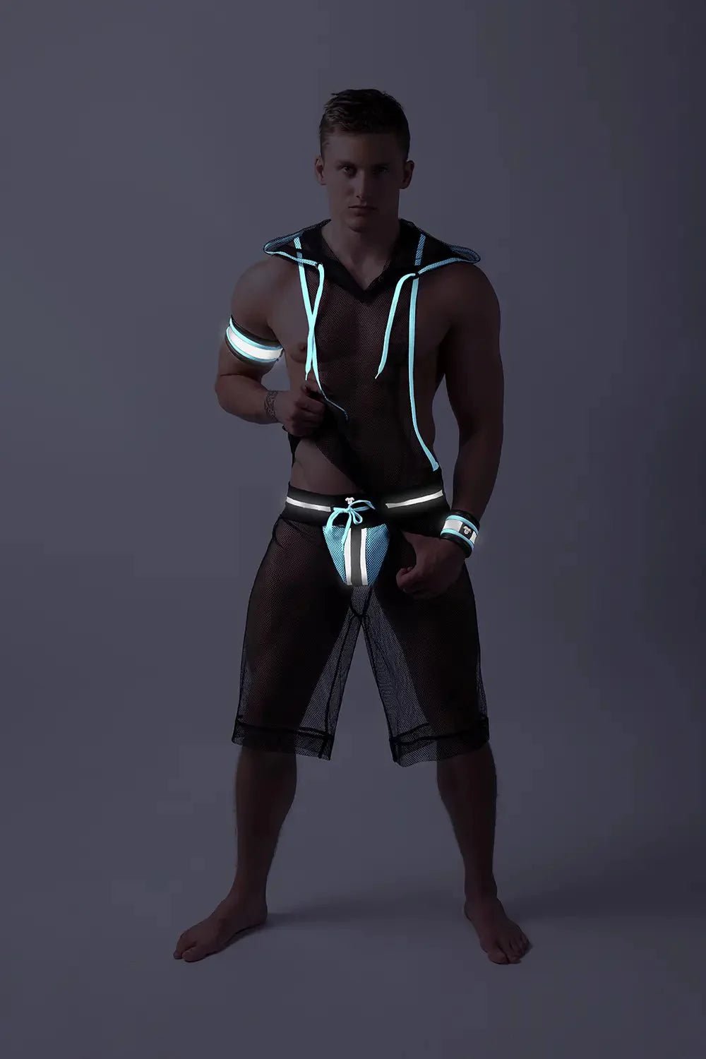 Youngero Classic. Mesh Shorts. White Neon - MSH227-Y1 7 - www.maskulo.berlin Local City Store