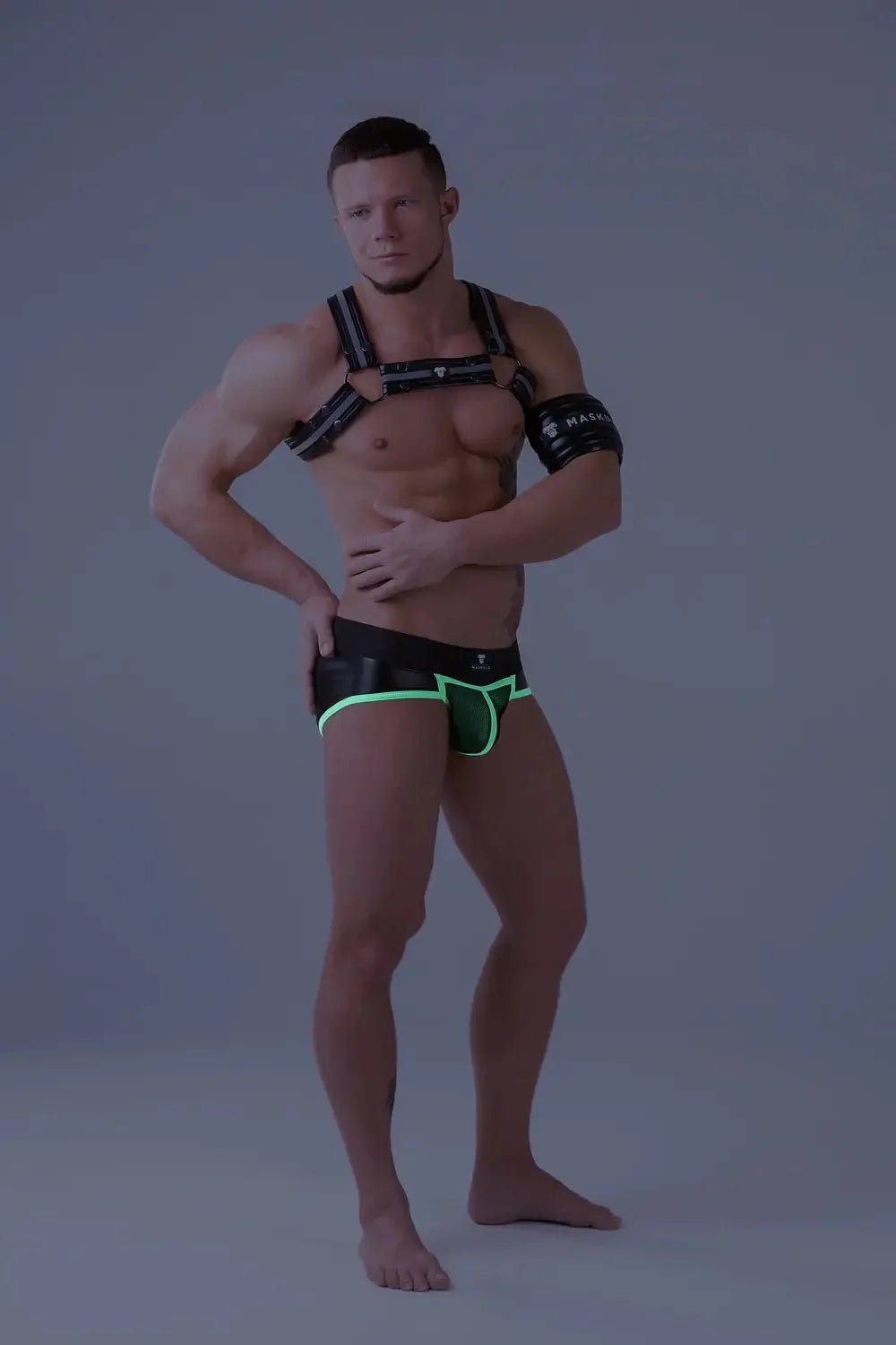 Youngero Classic. Open Rear Briefs. Green Neon - MBR150-Y1 5 - www.maskulo.berlin Local City Store
