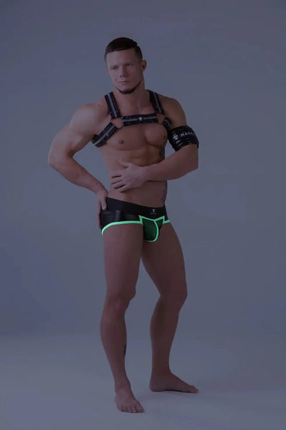 Youngero Classic. Open Rear Briefs. Green Neon - MBR150-Y1 5 - www.maskulo.berlin Local City Store