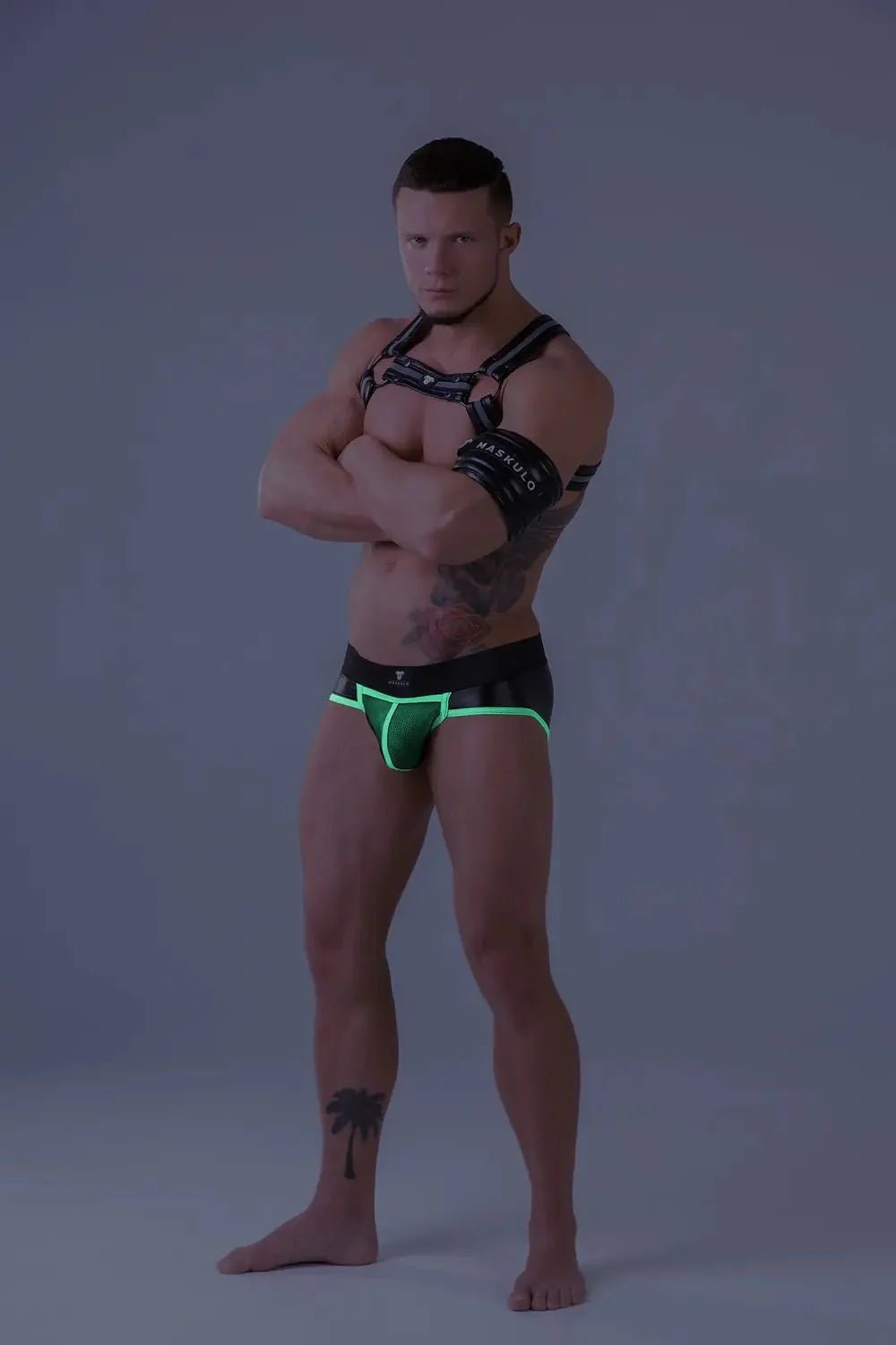 Youngero Classic. Open Rear Briefs. Green Neon - MBR150-Y1 3 - www.maskulo.berlin Local City Store