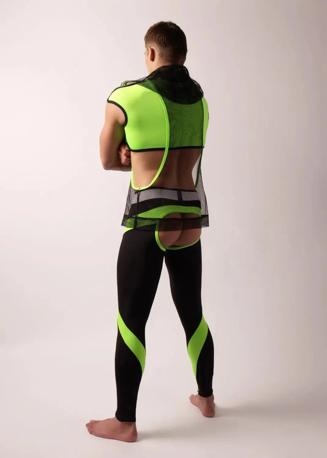 Youngero Classic. Open Rear Leggings. Green Neon - MLG144-Y1 7 - www.maskulo.berlin Local City Store