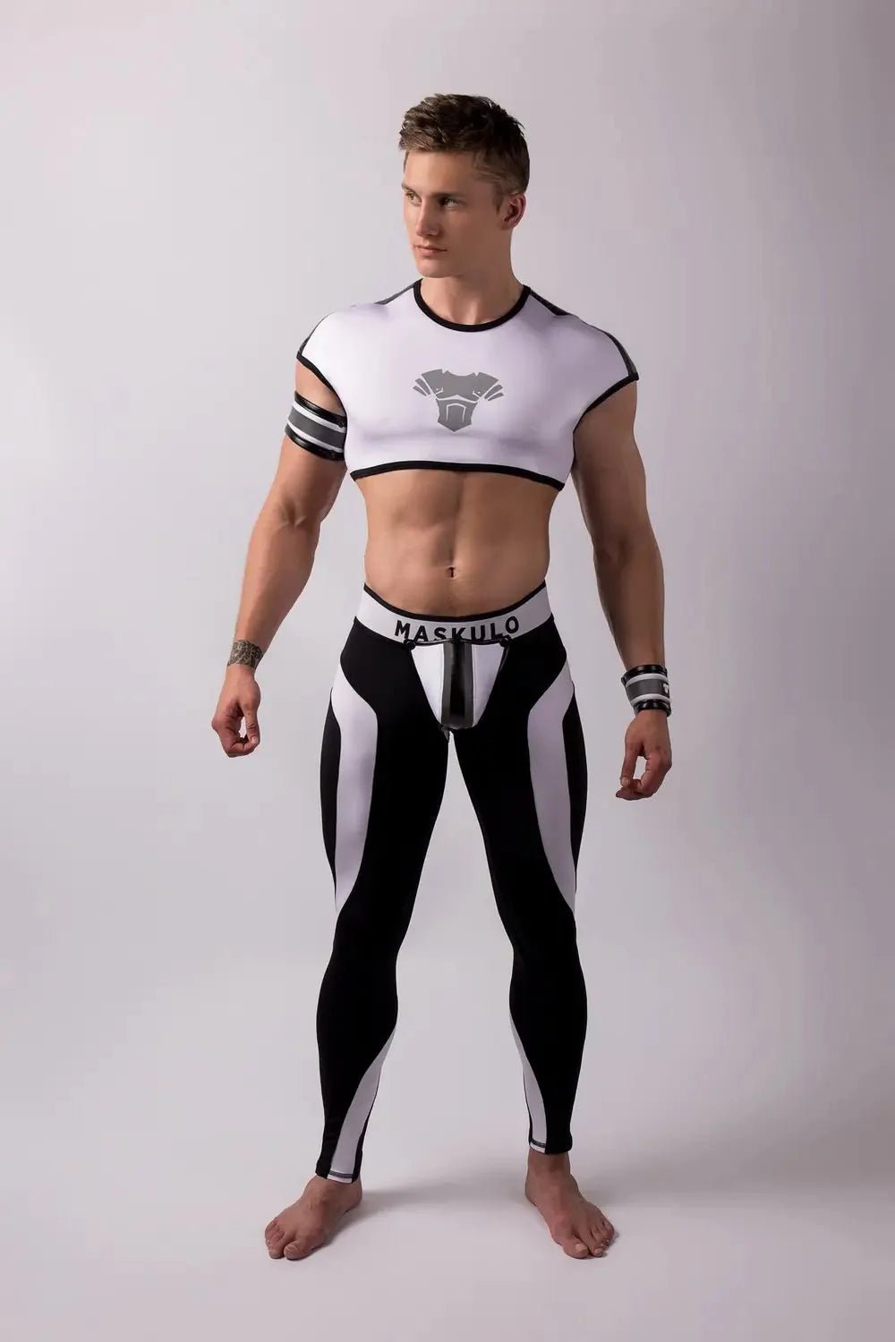 Youngero Classic Open Rear Leggings. White Neon - MLG145-Y1 1 - www.maskulo.berlin Local City Store