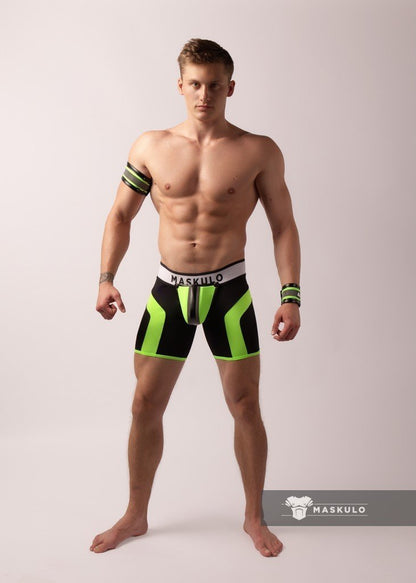 Youngero Classic. Open Rear Shorts. Green Neon - MSH206-Y1 - www.maskulo.berlin - Local store