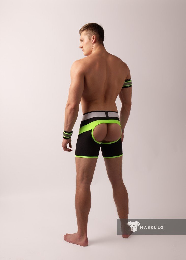 Youngero Classic. Open Rear Shorts. Green Neon - MSH206-Y1 - www.maskulo.berlin - Local store