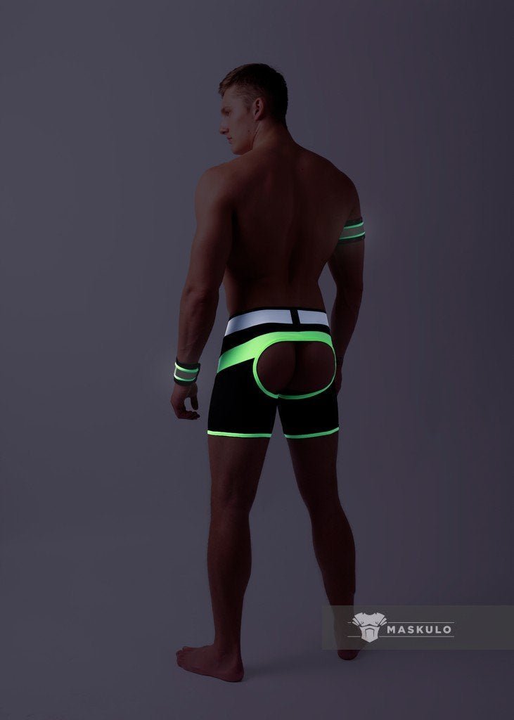 Youngero Classic. Open Rear Shorts. Green Neon - MSH206-Y1 - www.maskulo.berlin - Local store