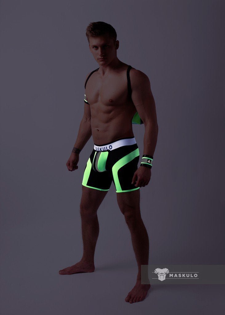 Youngero Classic. Open Rear Shorts. Green Neon - MSH206-Y1 - www.maskulo.berlin - Local store