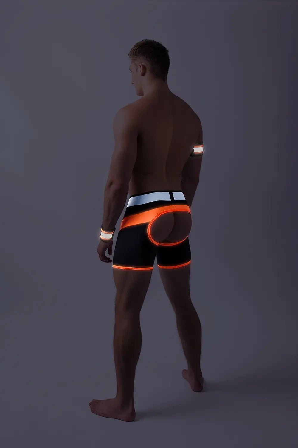 Youngero Classic. Open Rear Shorts. Orange Neon - MSH204-Y1 4 - www.maskulo.berlin Local City Store
