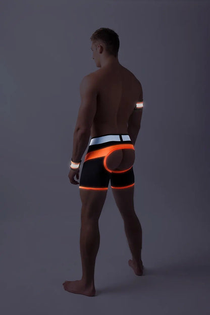 Youngero Classic. Open Rear Shorts. Orange Neon - MSH204-Y1 4 - www.maskulo.berlin Local City Store