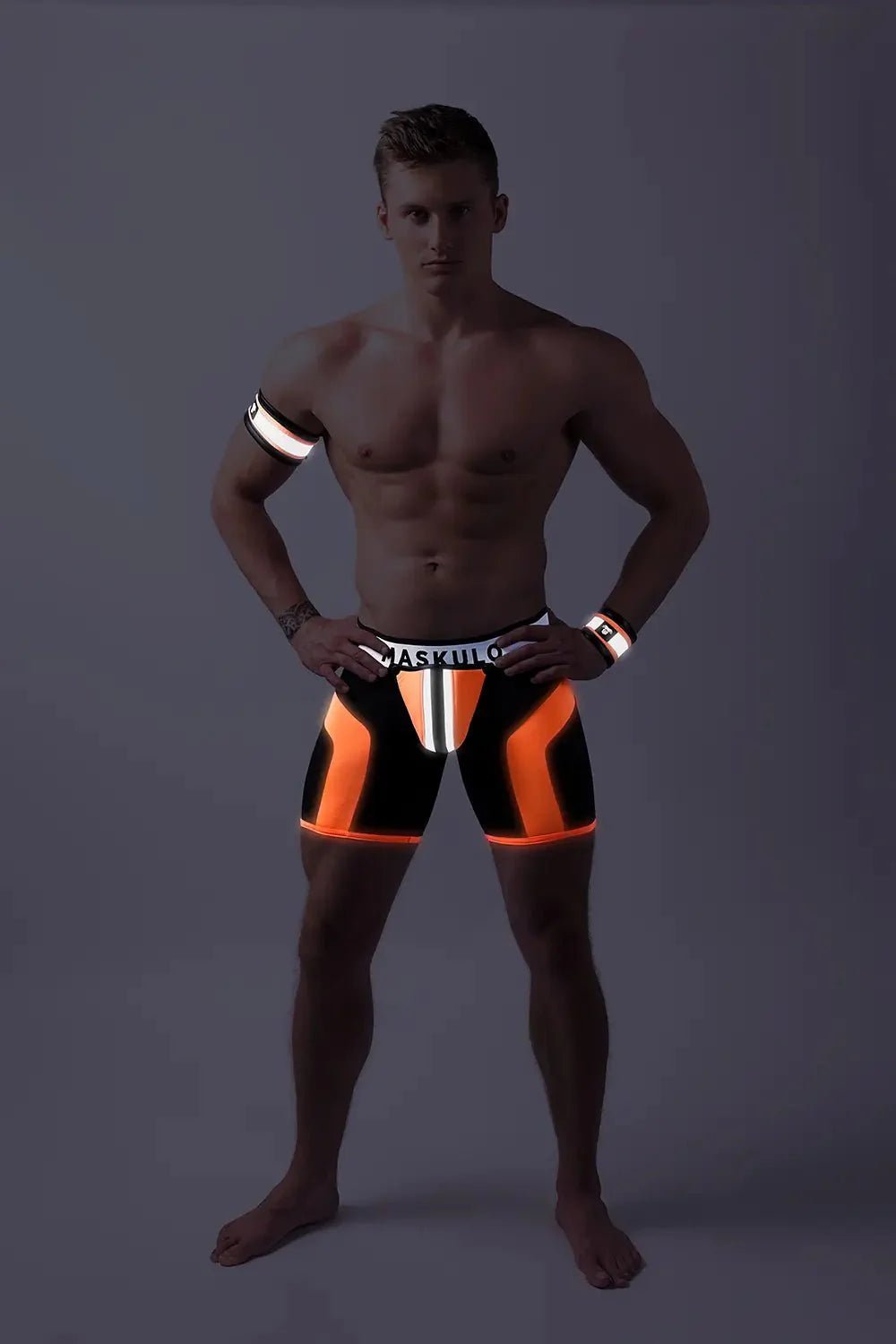 Youngero Classic. Open Rear Shorts. Orange Neon - MSH204-Y1 7 - www.maskulo.berlin Local City Store