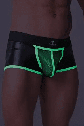 Youngero Classic. Open Rear Trunk Shorts. Green Neon - MTR118-Y1 1 - www.maskulo.berlin Local City Store