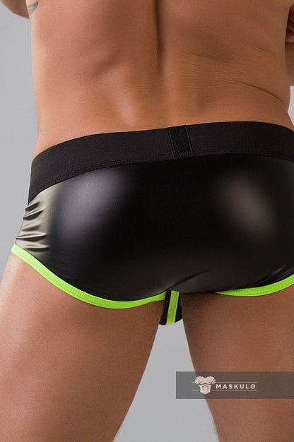 Youngero Classic. Regular Rear Briefs. Green Neon - MBR157-Y1 5 - www.maskulo.berlin Local City Store