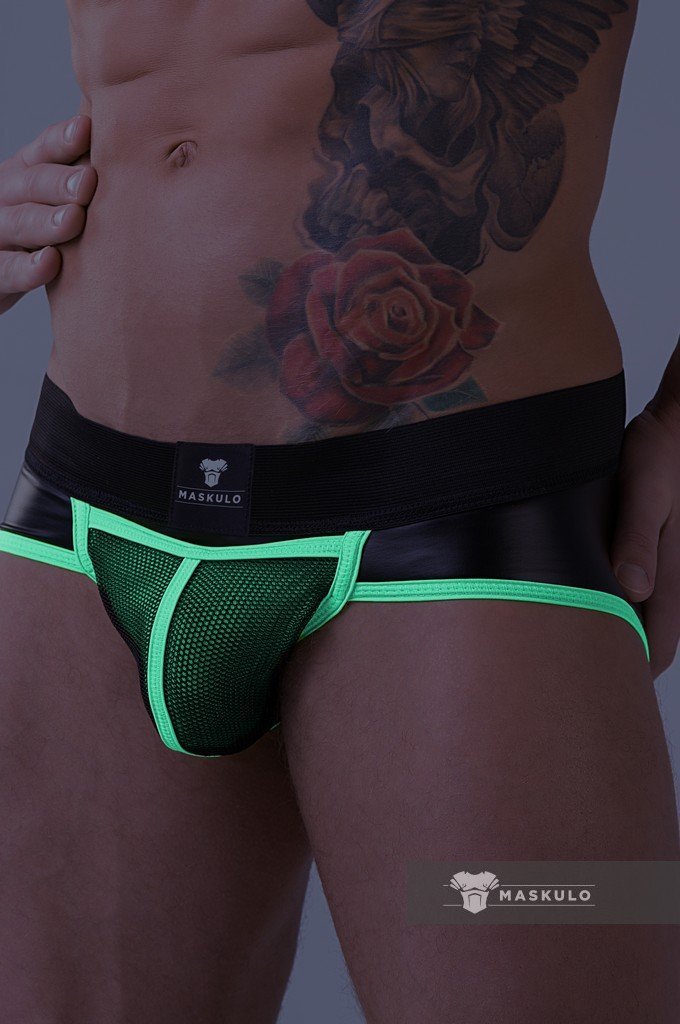 Youngero Classic. Regular Rear Briefs. Green Neon - MBR157-Y1 4 - www.maskulo.berlin Local City Store