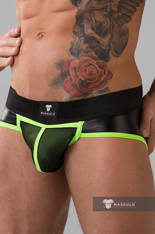 Youngero Classic. Regular Rear Briefs. Green Neon - MBR157-Y1 - www.maskulo.berlin - Local store