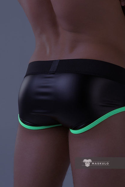Youngero Classic. Regular Rear Briefs. Green Neon - MBR157-Y1 7 - www.maskulo.berlin Local City Store