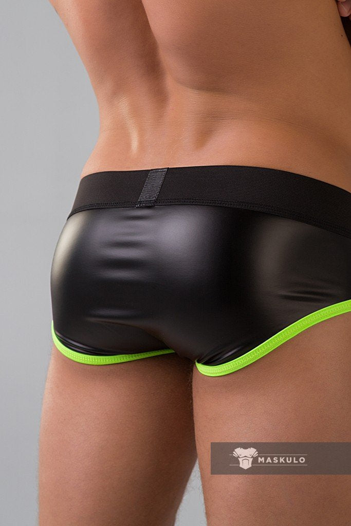 Youngero Classic. Regular Rear Briefs. Green Neon - MBR157-Y1 2 - www.maskulo.berlin Local City Store