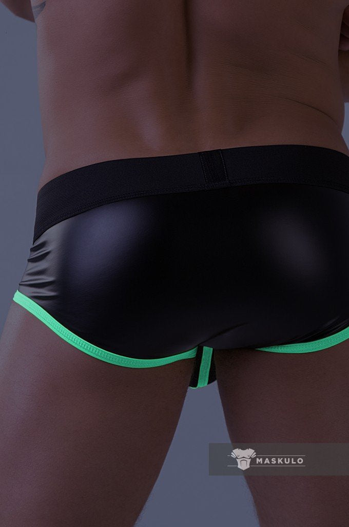 Youngero Classic. Regular Rear Briefs. Green Neon - MBR157-Y1 6 - www.maskulo.berlin Local City Store
