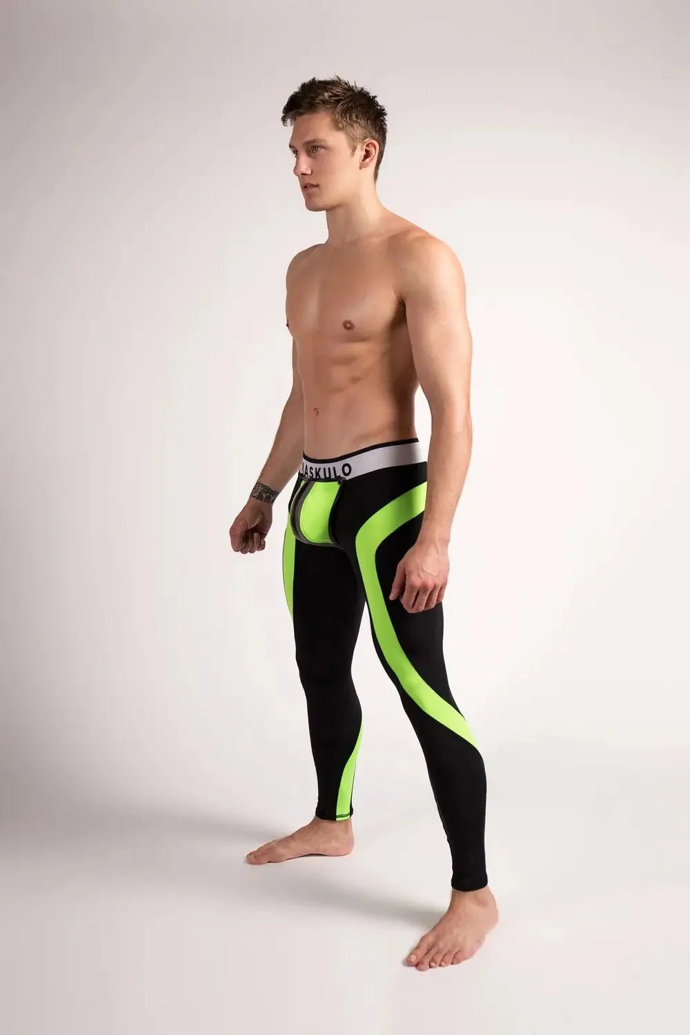 Youngero Classic. Regular Rear Leggings. Green Neon - MLG151-Y1 - www.maskulo.berlin - Local store