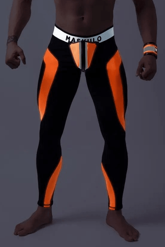 Youngero Classic. Regular Rear Leggings. Orange Neon - MLG148-Y1 - www.maskulo.berlin - Local store