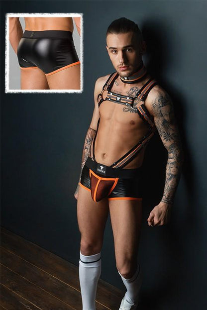 Youngero Classic. Regular Rear Trunk Shorts. Orange Neon - MTR122-Y1 1 - www.maskulo.berlin Local City Store
