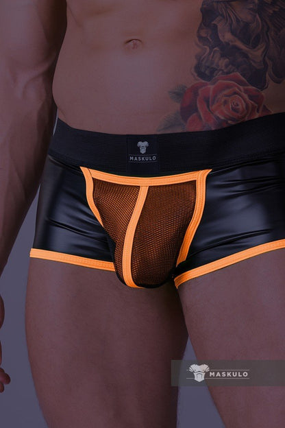 Youngero Classic. Regular Rear Trunk Shorts. Orange Neon - MTR122-Y1 8 - www.maskulo.berlin Local City Store