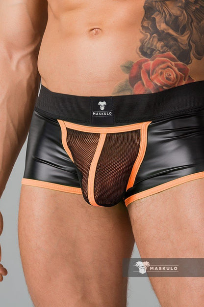 Youngero Classic. Regular Rear Trunk Shorts. Orange Neon - MTR122-Y1 7 - www.maskulo.berlin Local City Store