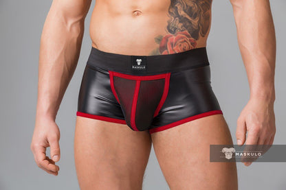 Youngero Classic. Regular Rear Trunk Shorts. Red - MTR121-Y1 - www.maskulo.berlin - Local store