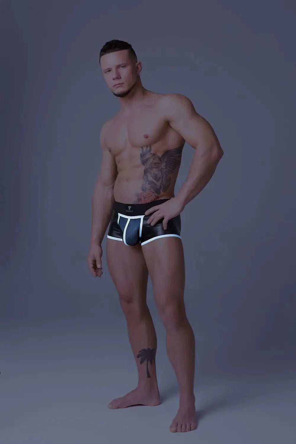 Youngero Classic. Regular Rear Trunk Shorts. White Neon - MTR127-Y1 4 - www.maskulo.berlin Local City Store