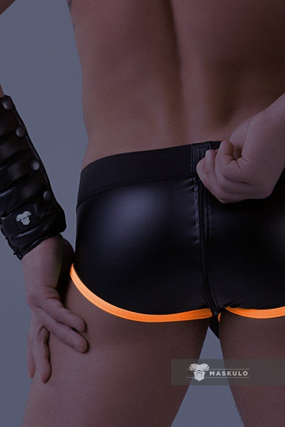 Youngero Classic. Zip-Rear Briefs. Orange Neon - MBR161-Y1 5 - www.maskulo.berlin Local City Store