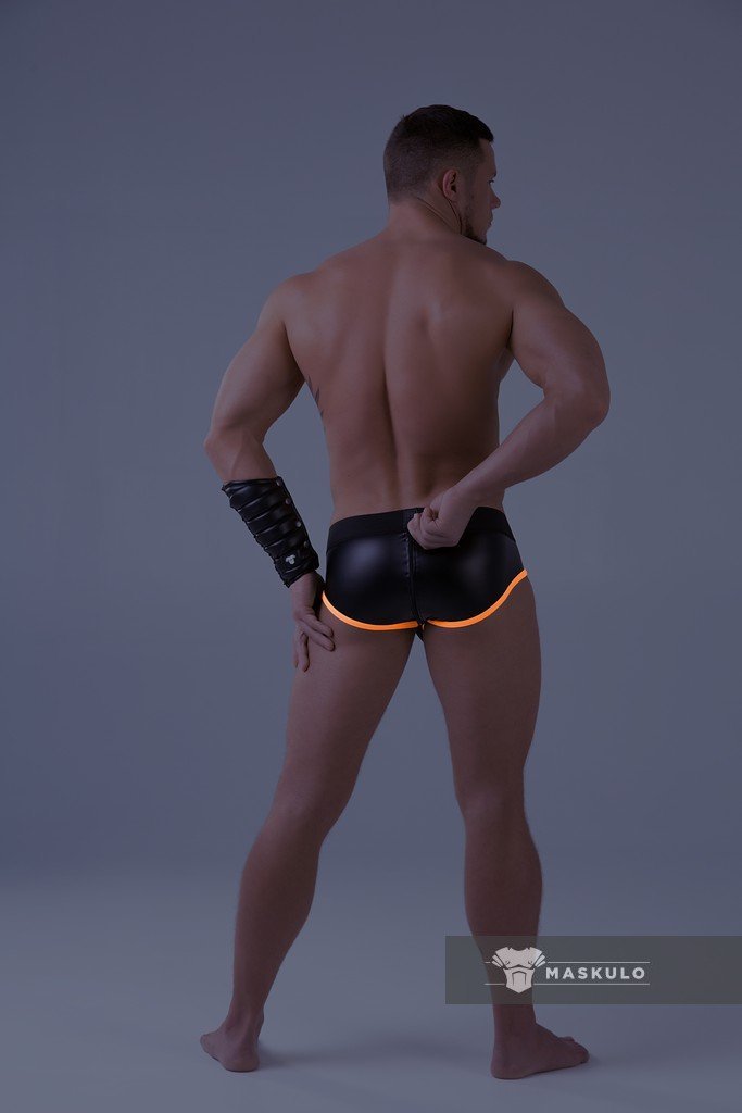 Youngero Classic. Zip-Rear Briefs. Orange Neon - MBR161-Y1 7 - www.maskulo.berlin Local City Store