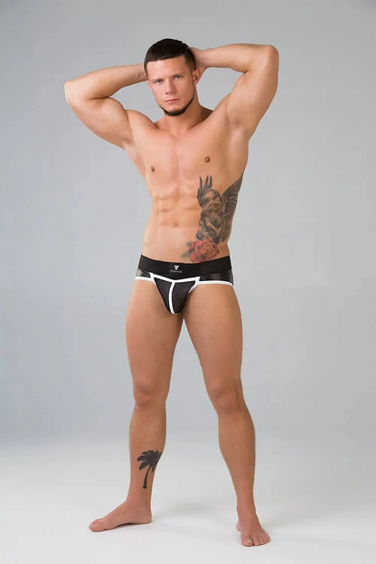 Youngero Classic. Zip-Rear Briefs. White Neon - MBR165-Y1 - www.maskulo.berlin - Local store