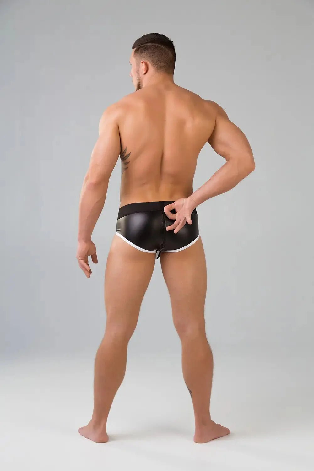 Youngero Classic. Zip-Rear Briefs. White Neon - MBR165-Y1 - www.maskulo.berlin - Local store
