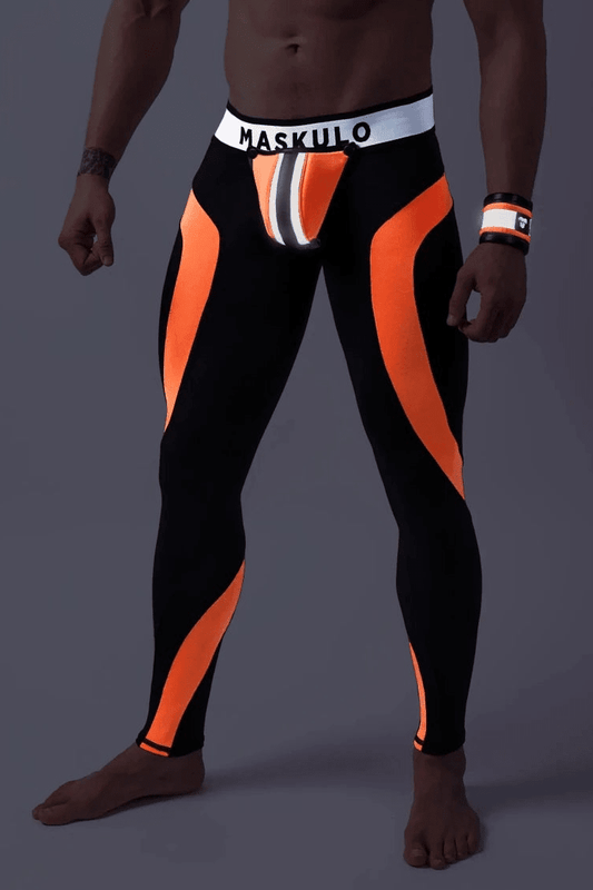 Youngero Classic. Zip-Rear Leggings. Orange Neon - MLG156-Y1 - www.maskulo.berlin - Local store
