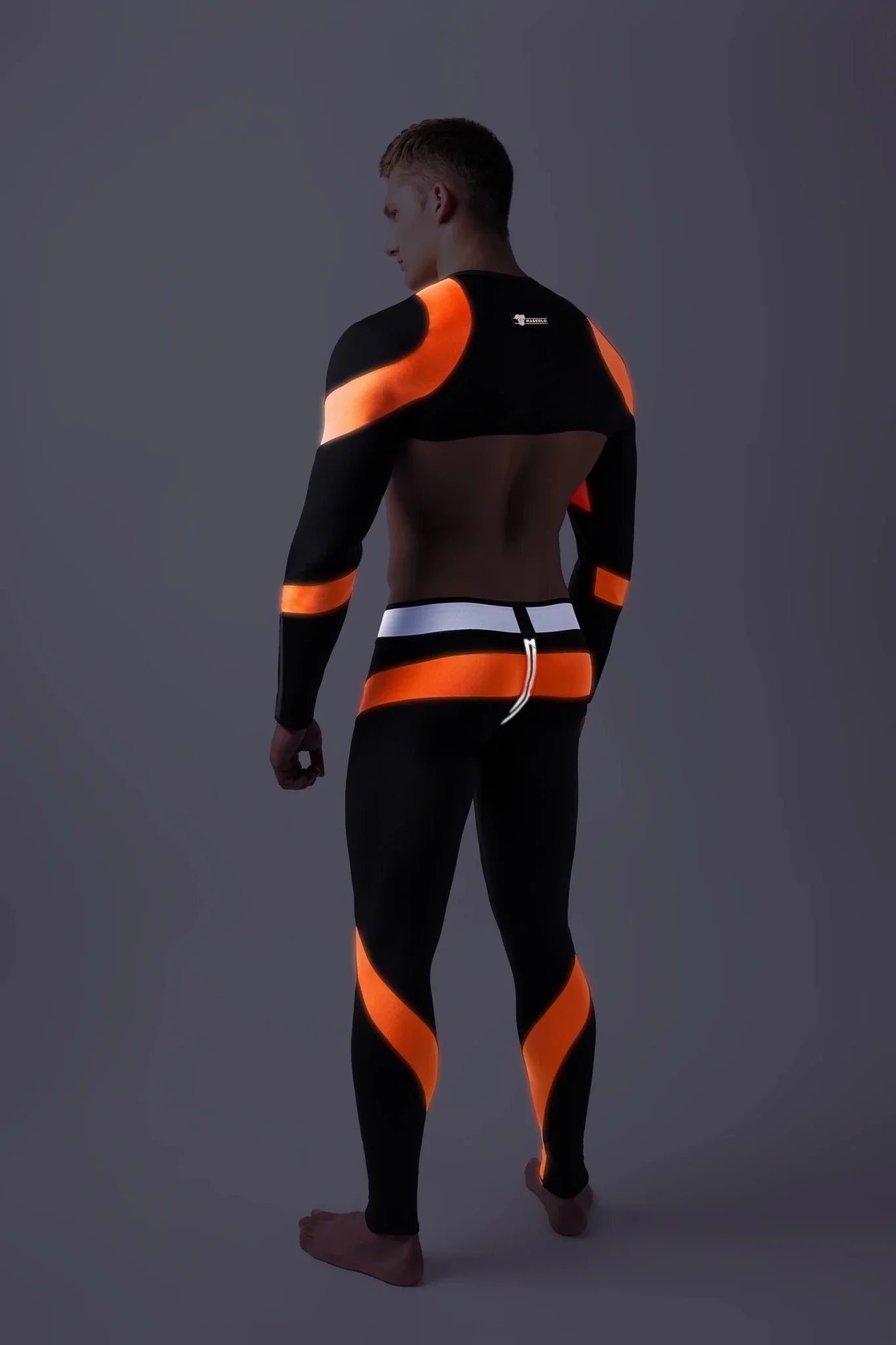 Youngero Classic. Zip-Rear Leggings. Orange Neon - MLG156-Y1 - www.maskulo.berlin - Local store