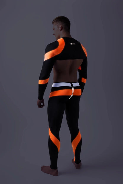 Youngero Classic. Zip-Rear Leggings. Orange Neon - MLG156-Y1 - www.maskulo.berlin - Local store