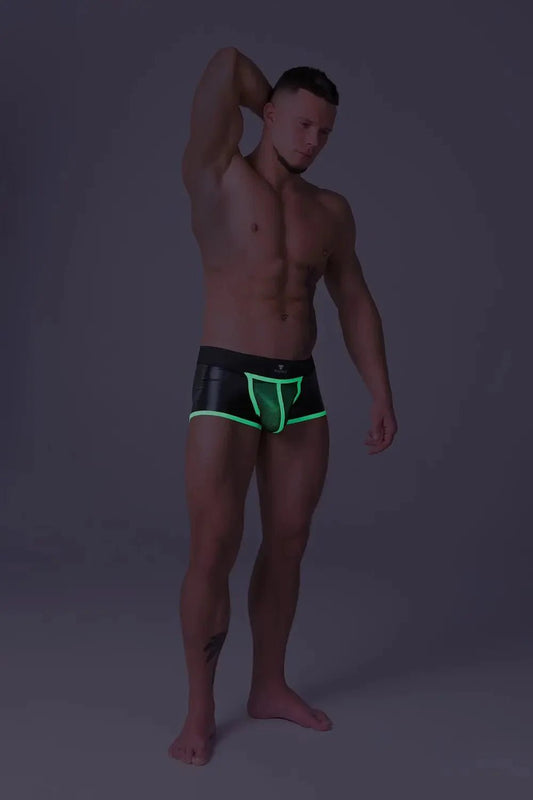 Youngero Classic. Zip-Rear Trunk Shorts. Green Neon - MTR132-Y1 - www.maskulo.berlin - Local store