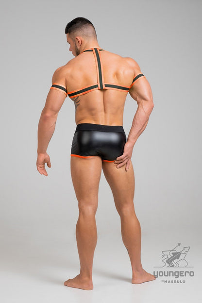 Youngero. Elastic Harness with Biceps Bands. Green Neon - MHR150-Y1 - www.maskulo.berlin - Local store
